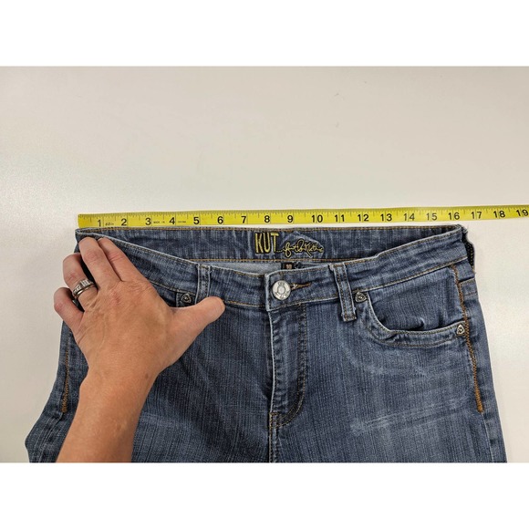 Kut from the kloth size 10 flip pockets thick stitch boot cut mid rise - Picture 3 of 6